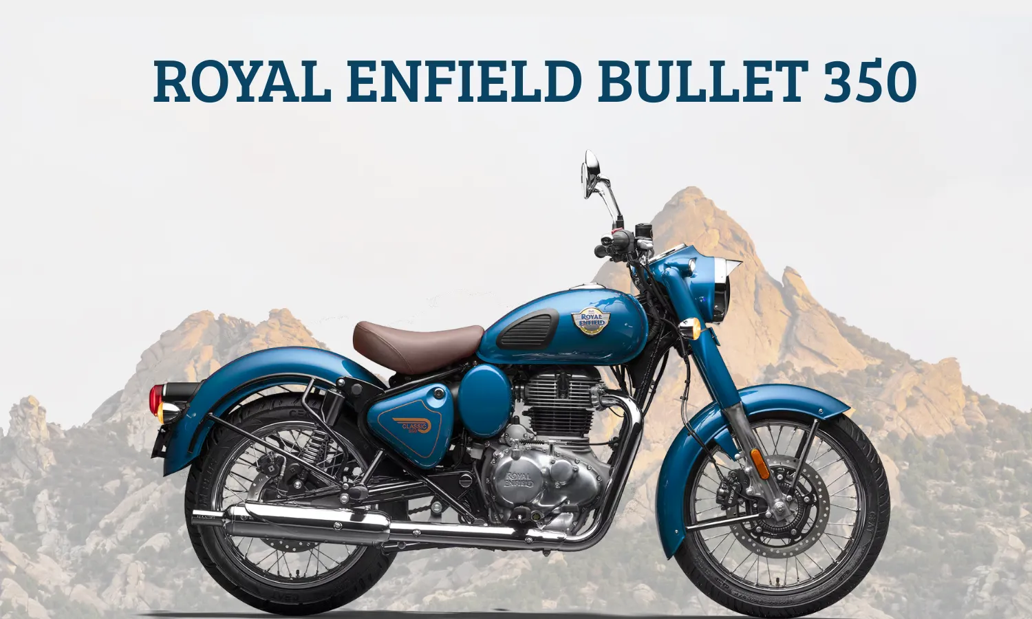 The 2025 Bullet 350 blends classic aesthetics with essential modern tech. The semi-digital instrument cluster features an analog speedometer