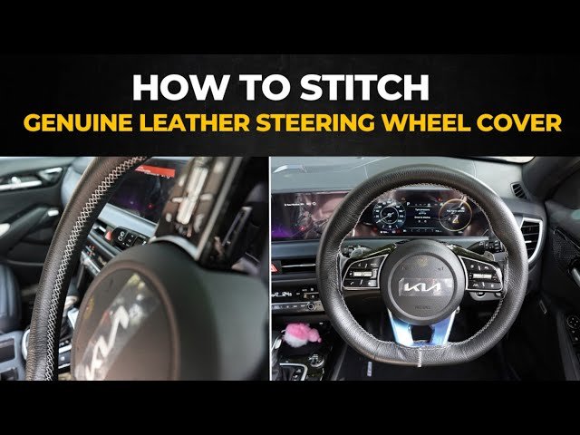 DIY How to Stitch Genuine Leather Steering Wheel Cover | Leather ...